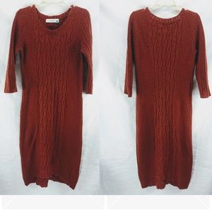 Sparrow Anthropologie Cabled Heavens Sweater Dress